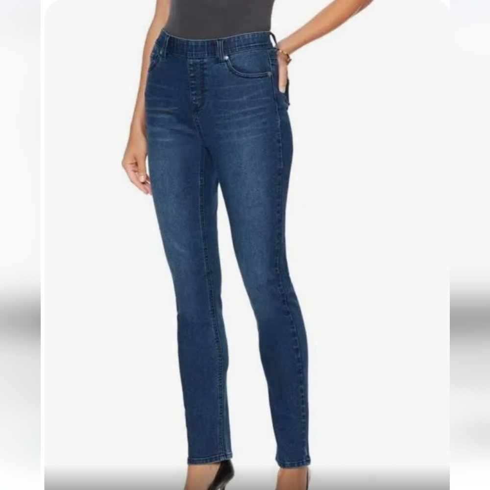 💙 DG2 Diane Gilman 5 pocket virtual stretch pull-on jeggings Mid-tone 3X TALL